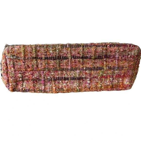 B's Bags Multicolor Woven Tweed Purse w/ Brown Bow - Picture 4 of 12